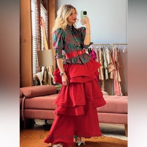 Just in Time for the Holidays! Red Teagan Skirt - Buru